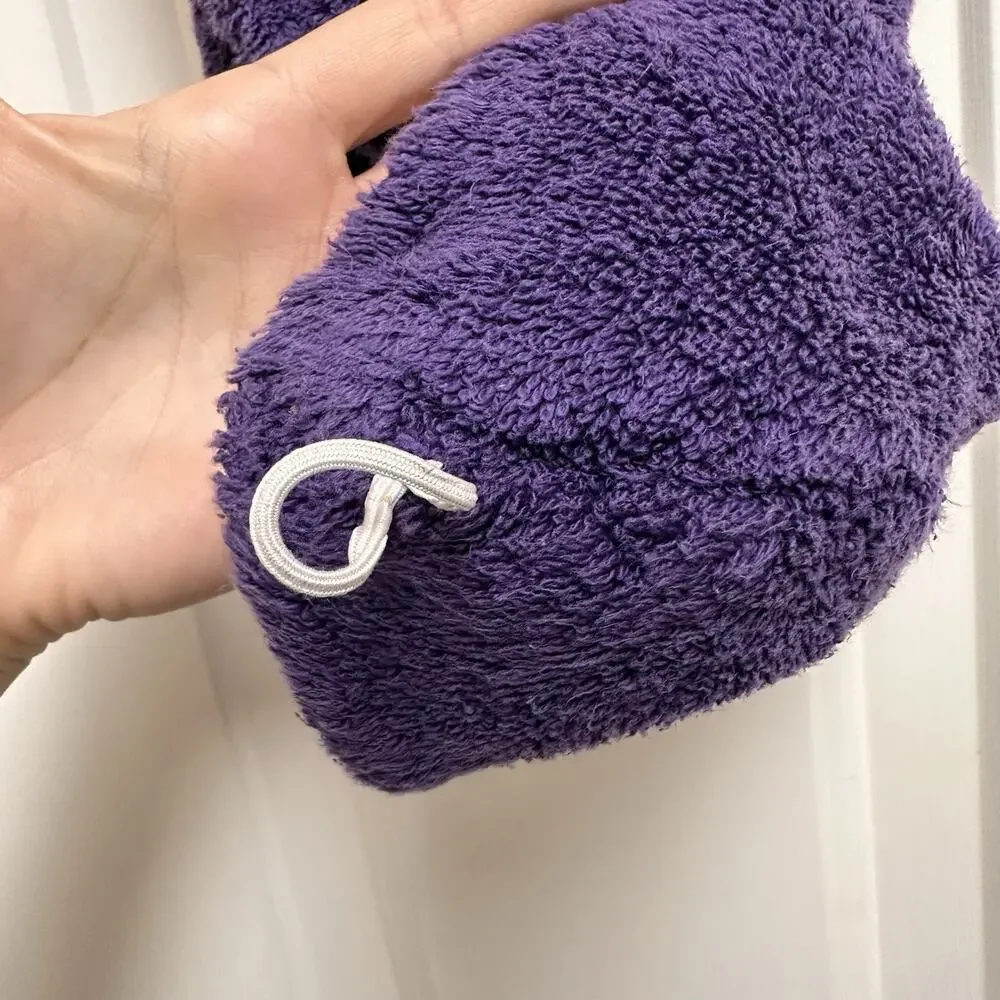 Joy Mangano True Perfection Luxury Cosmetic Resistant Towels Hair Head Wrap Purp
